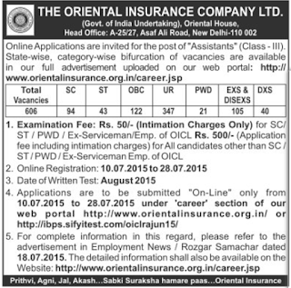 OICL Assistant Syllabus 2015, Previous Question Papers