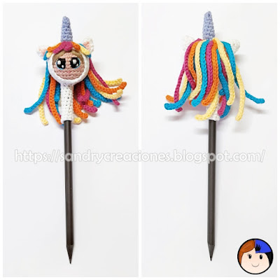Decora lápices niña unicornio