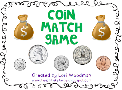teachertakeaways: Coin Match Game....And my First Item on TPT so it's