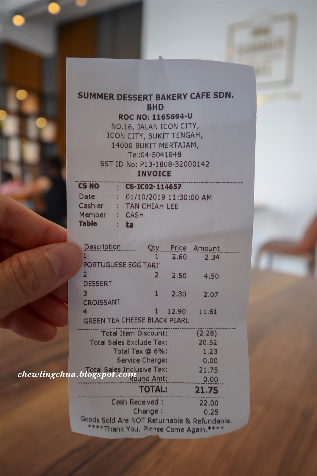 Chewling Chua Summer Dessert Bakery Cafe Alor Setar, Kedah [GPS]