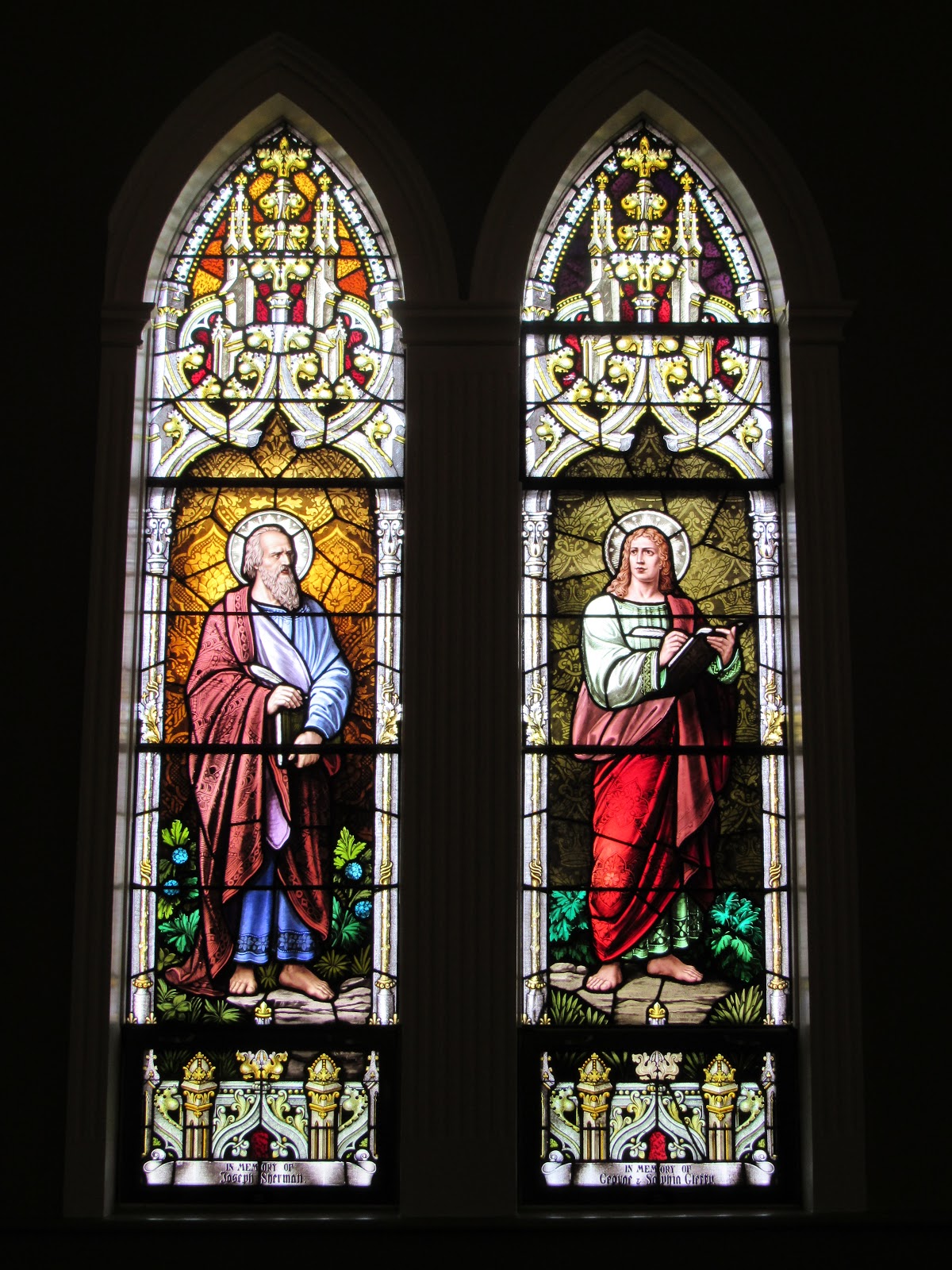 New Liturgical Movement Four StainedGlass Windows Can You Identify Which Evangelist is Which?