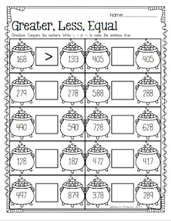 Second Grade October Math Freebie