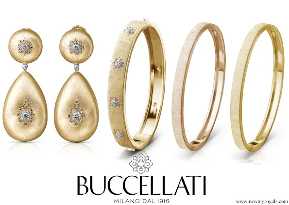 Buccellati Milan for Beatrice Borromeo Buccellati Macri Pendant-earrings and Macri Bangle bracelets