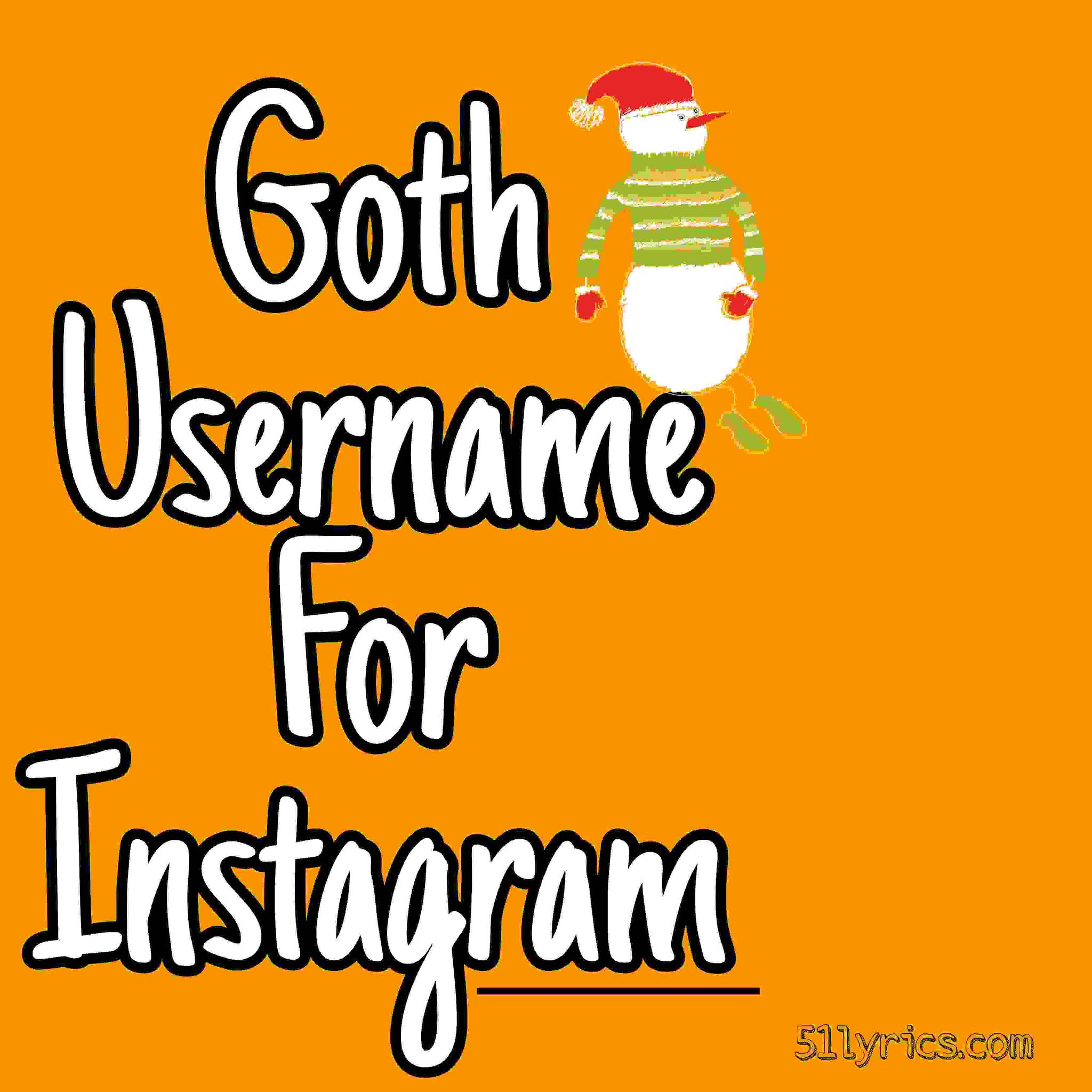 73+ Unique Goth username for Instagram