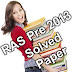 RPSC RAS Pre Previous Year Solved Paper 2013 in PDF