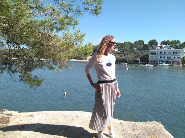 camiseta flamenco azul 