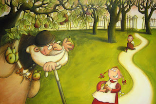 Blick ins Bilderbuch: Theodor Fontane - Herr von Ribbeck auf Ribbeck im Havelland, illustriert von Dorota Wünsch im Kindermann Verlag Blick ins Bilderbuch: Theodor Fontane - Herr von Ribbeck auf Ribbeck im Havelland, illustriert von Dorota Wünsch im Kindermann Verlag
