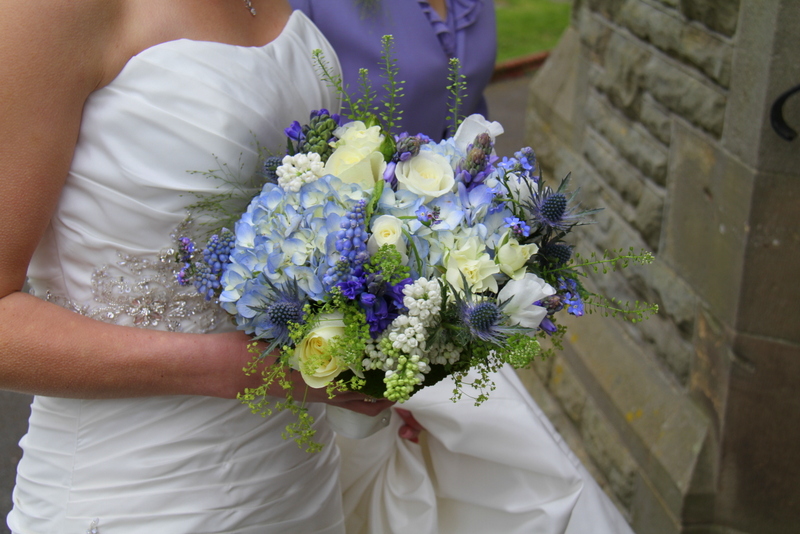 Deep Blue & Ivory Wedding Day of Alison & Anthony at All Hallows Church