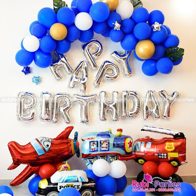 set bóng sinh nhật ô tô máy bay OTB20 set bong sinh nhat o to may bay OTB20