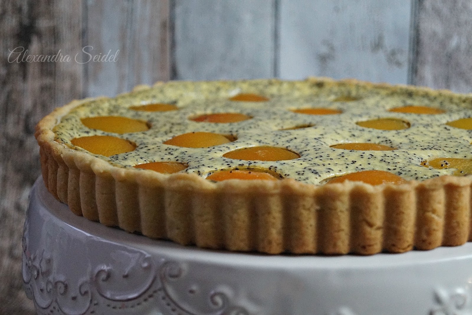 Quark-Mohn-Tarte mit Aprikosen Quark-Mohn-Tarte mit Aprikosen