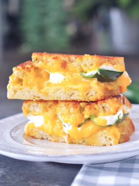 Jalapeno Popper Grilled Cheese Sandwiches
