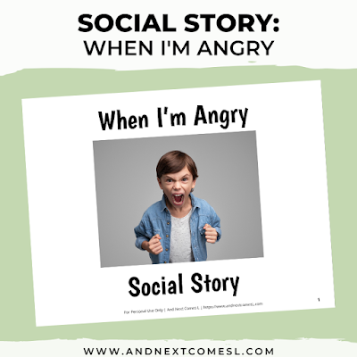 Anger social story for kids