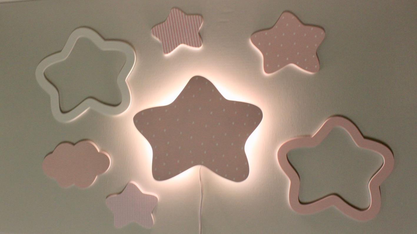 APLIQUES DE PARED infantiles con luces LEDS
