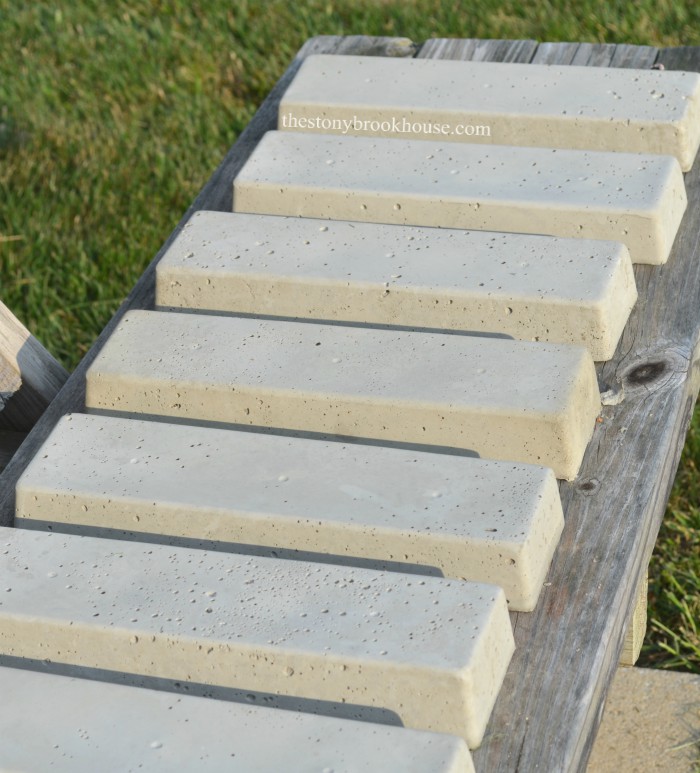 Easy DIY Concrete Brick Pavers The Stonybrook House