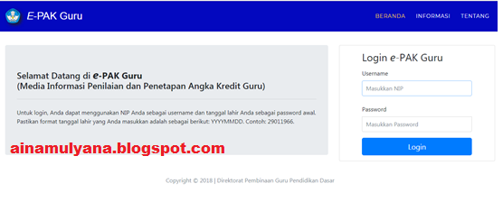 Sesuai Peraturan Menteri Negara Pendayagunaan Aparatur Negara dan Reformasi Birokrasi Nomo CARA CEK PENETAPAN ANGKA KREDIT (PAK) GURU GOLONGAN IVB KE ATAS MELALUI INFO E-PAK GURU DIKDAS