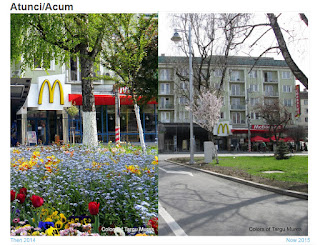 Piata Trandafirilor, Tirgu-Mures - Then and Now