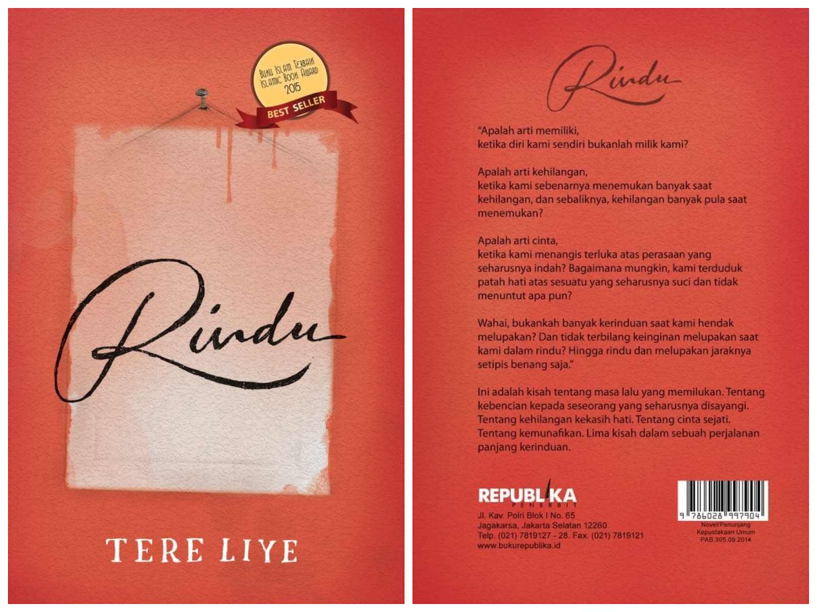 Review Buku Novel Rindu Karya Tere Liye