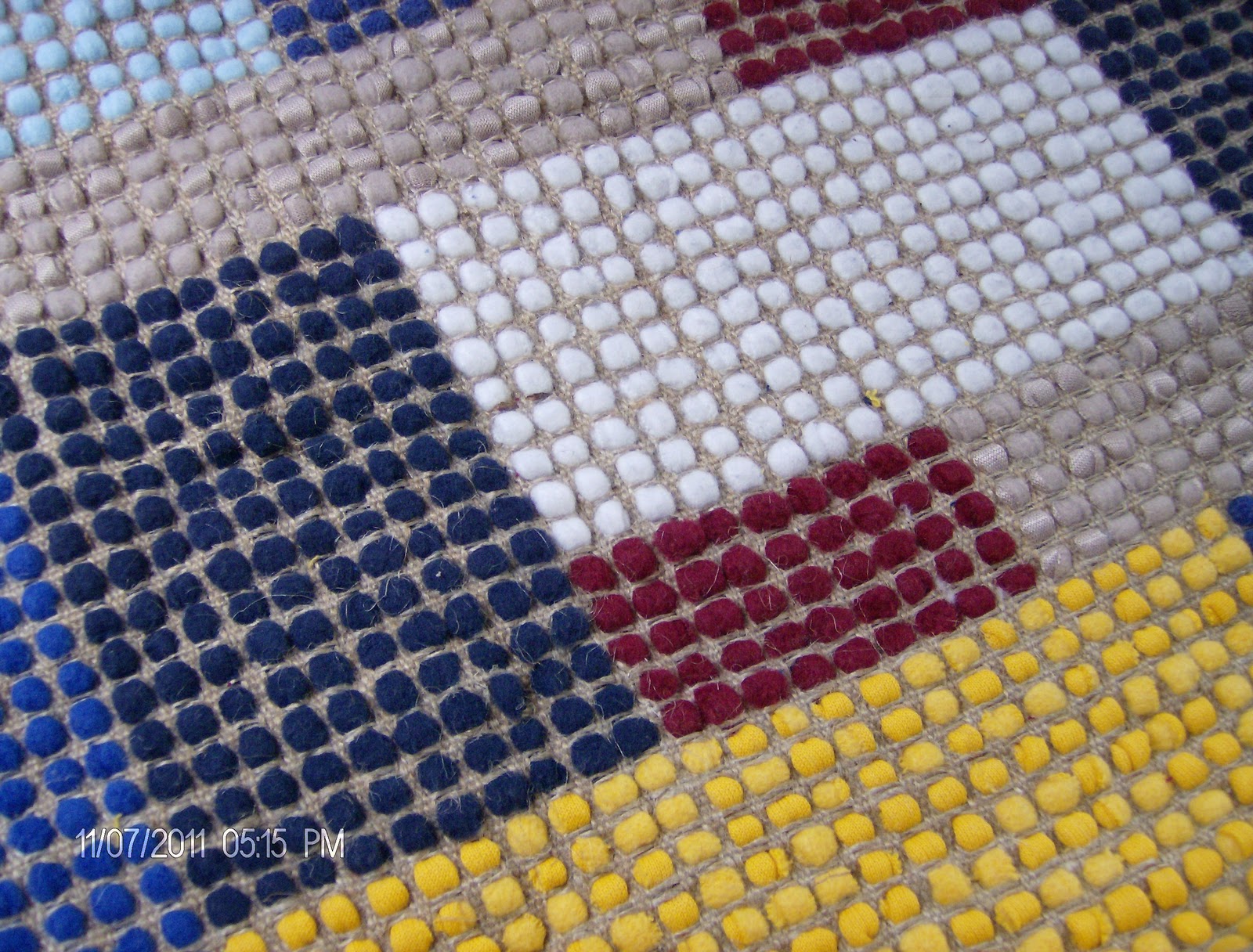 Hand Made Narrowboat Rag Rugs For Sale: Rug No 21: Multi abstract