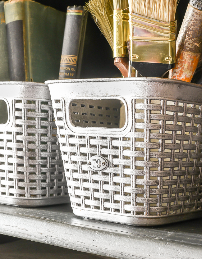 DIY Dollar Tree Vintage Locker Baskets Little House of Four