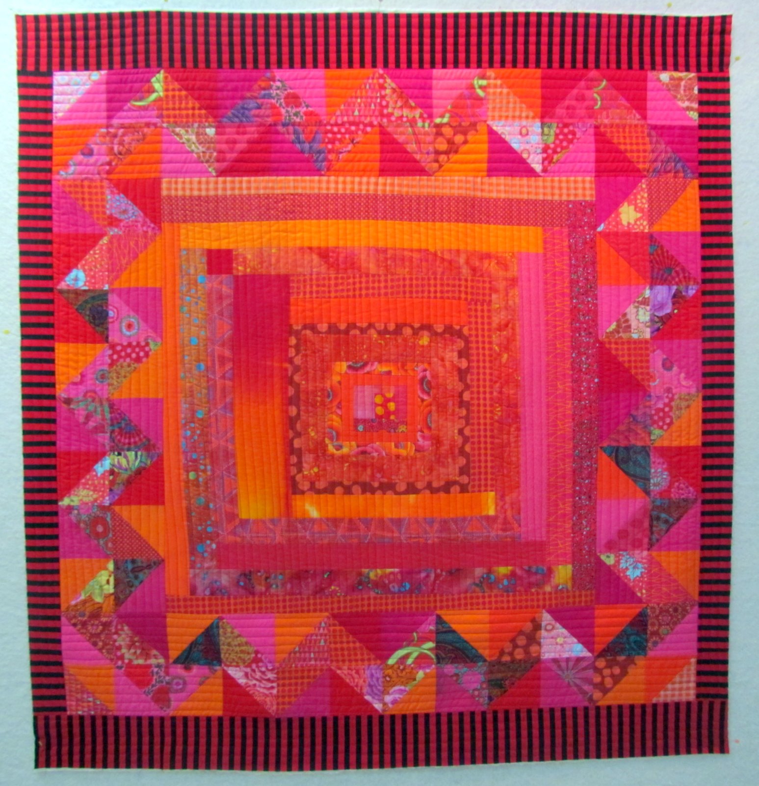 Fibermania My RED (& orange & pink) Quilt
