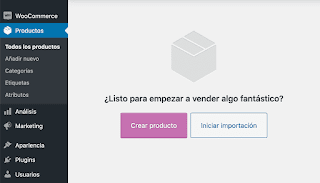 Usaremos la opción de importar Iniciar Importación.