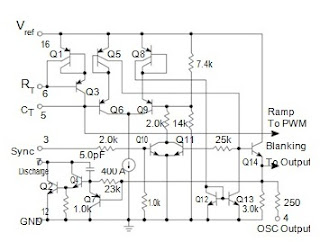 Схема встроенного генератора SG3525 SG3525