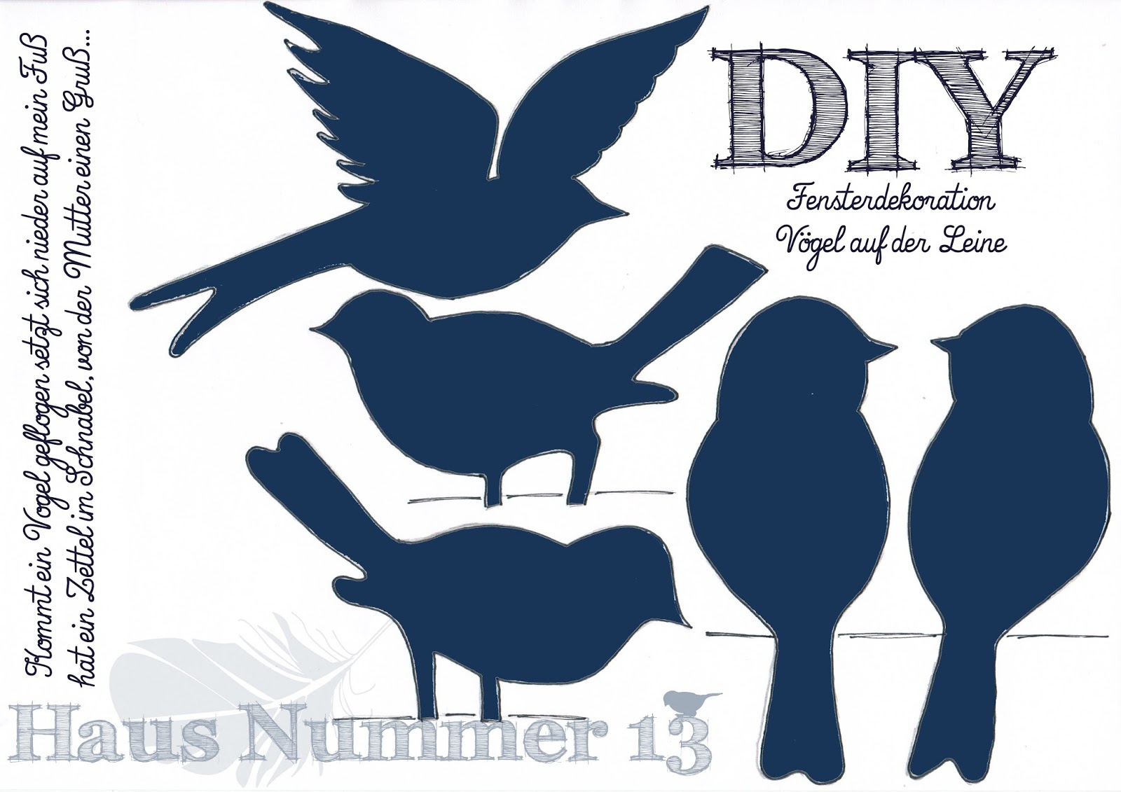 Vogel Vorlage Basteln | dansenfeesten