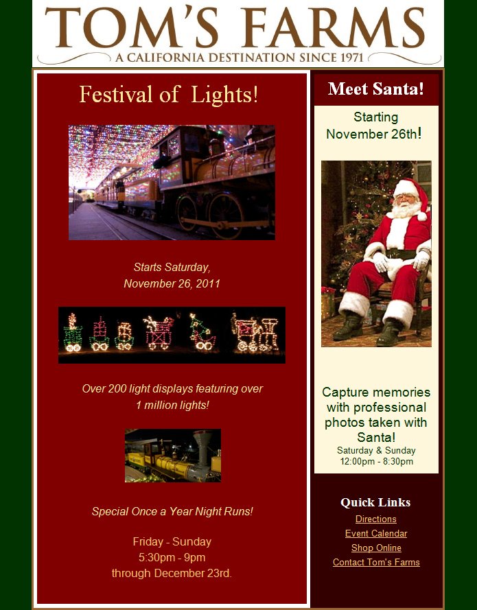 Tom’s Farms Festival of Lights