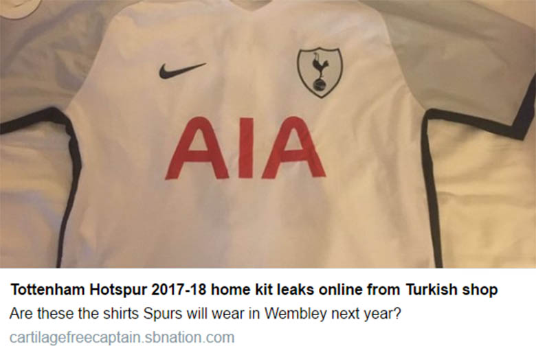Tottenham Hotspur's home kit has leaked for next season. - Cartilage Free  Captain