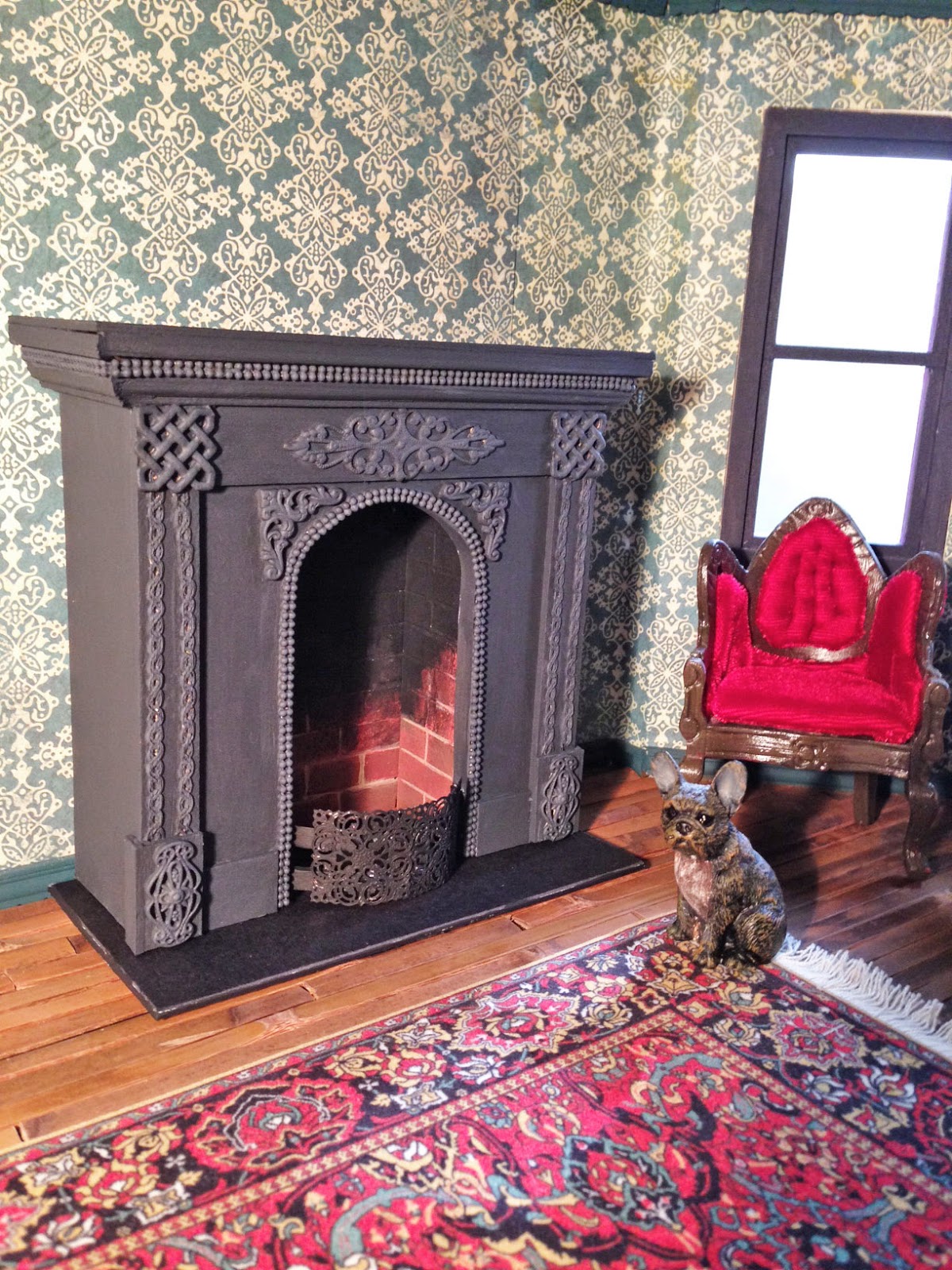 Making a dollhouse fireplace Nature's Soul Miniatures