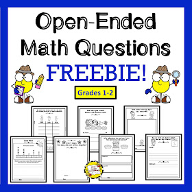 First Grade Bloomabilities Freebie Open Ended Math Questions