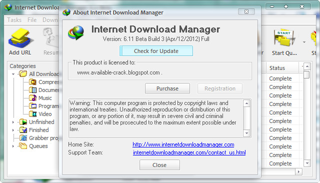 Internet Download Manager 6.11 beta build 3 Full Crack ...