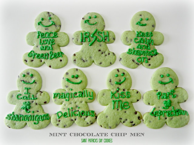 mint chocolate chip men cookies