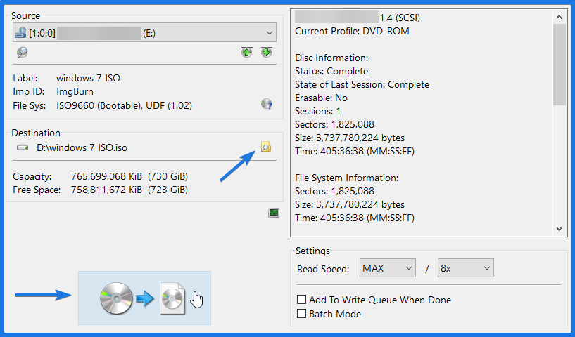 how to convert windows 7 dvd to iso