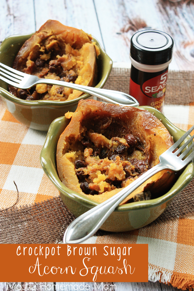 Crockpot Brown Sugar Acorn Squash Mostly Homemade Mom