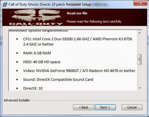 Call of Duty Ghost Directx 10 patch screen 2
