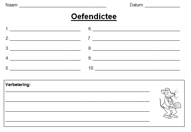 Gietjes Corner: Werkblaadjes voor oefendictees