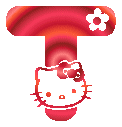 Alfabeto animado de Hello Kitty que cambia de colores T.