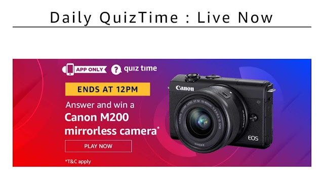 Amazon Quiz Answers Today – 10th December 2019 – Answer and win
