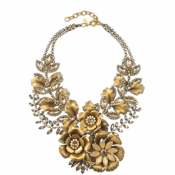 Floral golden necklace