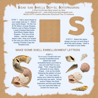 Sher Your Scraps: Sand and Shells Digital Scrapbooking