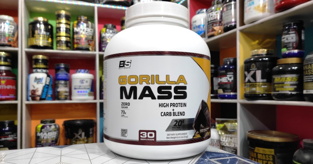 BS Bulk Sports Gorilla Mass Gainer, 6.6lbs, 3Kg NCRFS