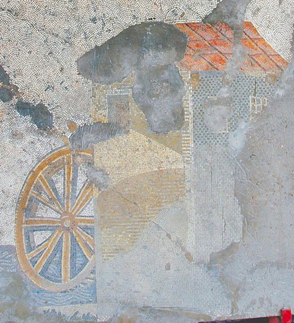Константинополь, Большой императорский дворец, мозаика с изображением водяной мельницы. 531—602 гг. н.э. Фото — Marco Prins
