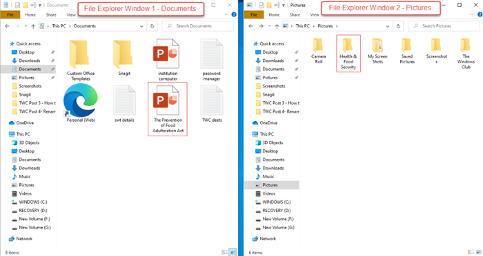 Cómo mover archivos y carpetas en Windows 10