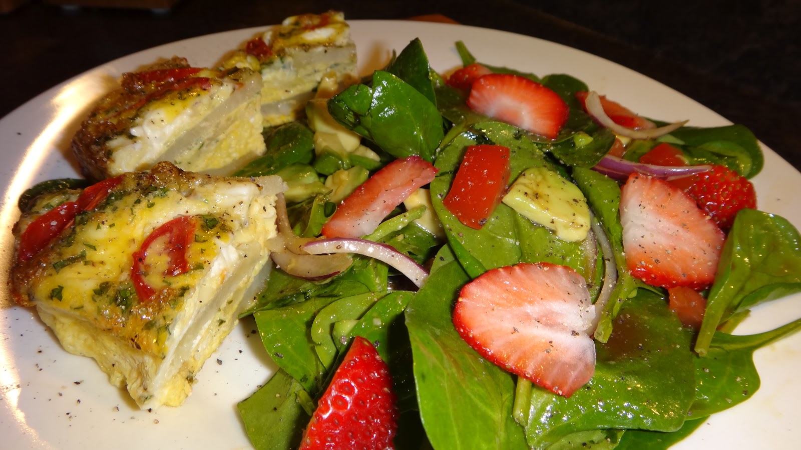 Mini Frittata and Spinach Salad
