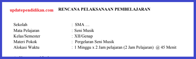 Rpp Seni Budaya K13 Kelas Xii Semester 2 Tahun 2019 Update Info Pendidikan