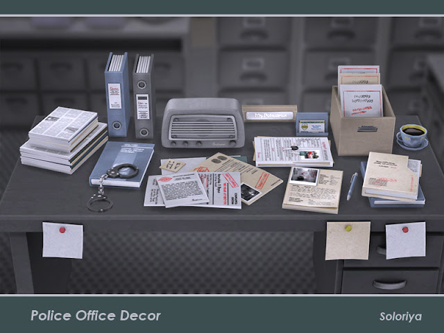 Полицейский участок — наборы мебели и декора для Sims 4 со ссылками для скачивания
