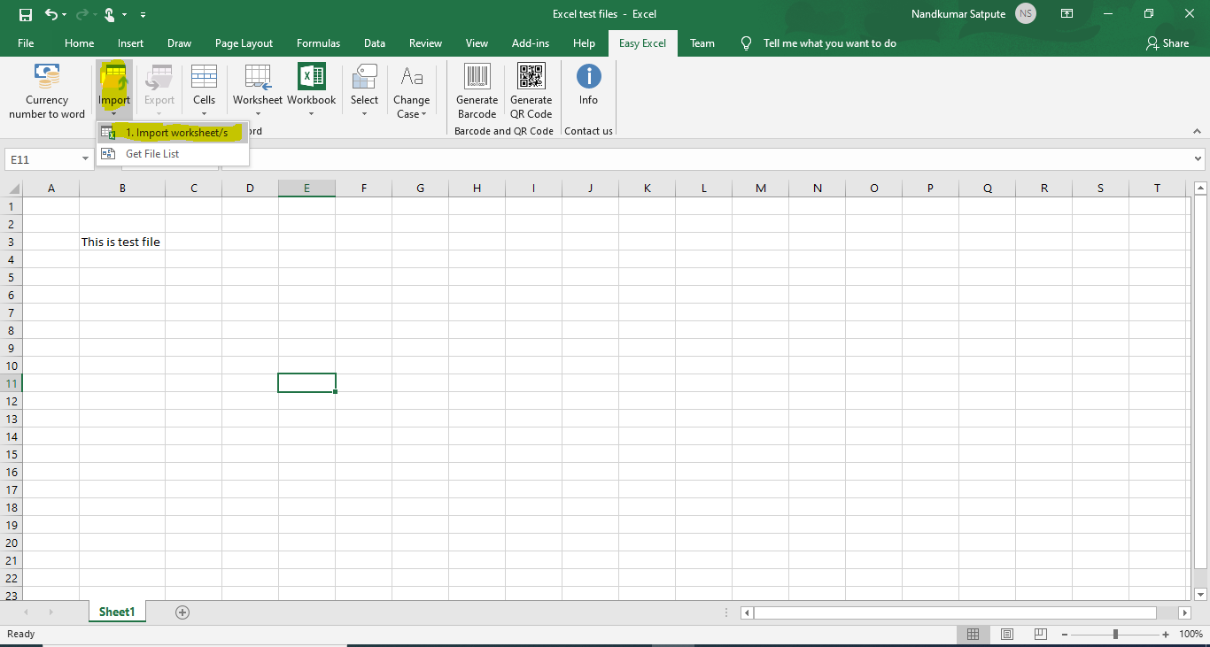 EasyExcel - Import Worksheets