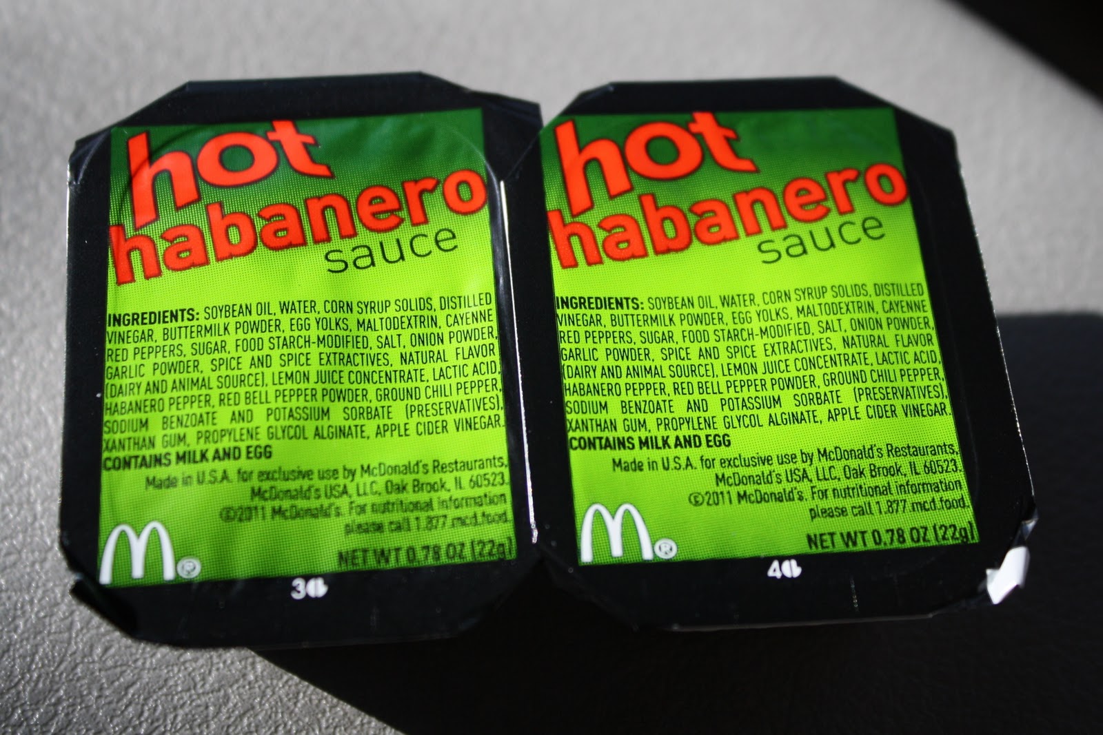 An Immovable Feast McDonald's Hot Habanero Sauce