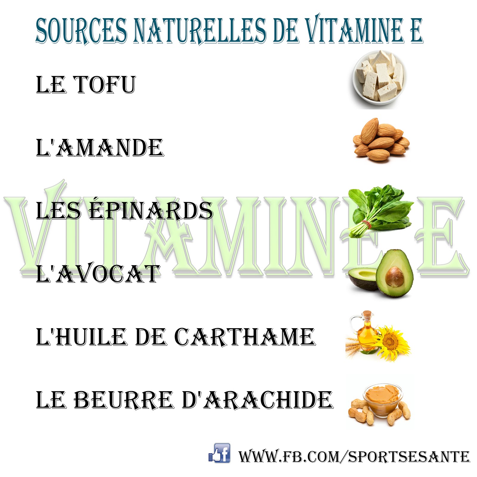 Sources naturelles de vitamine E Sports et Santé